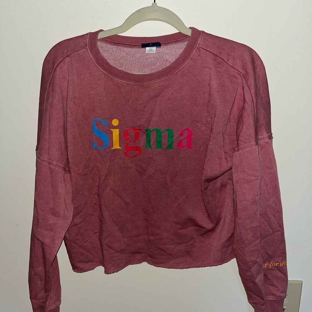 Sigma cropped crew neck, size S
